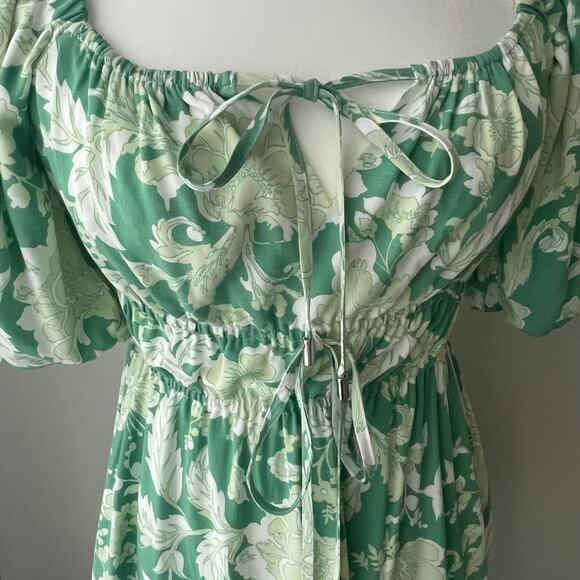 Revolve MinkPink‎ Felicia Mini Dress Green Antique Floral - Picture 7 of 7